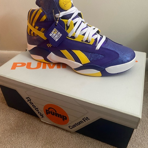Reebok Pump Purple and Yellow Athletic Shoes